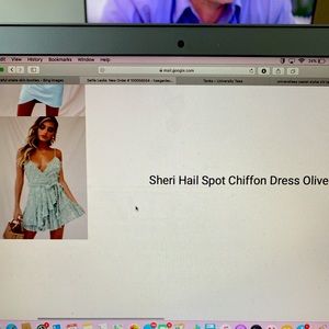 Selfie Leslie Spot Chiffon Dress Olive